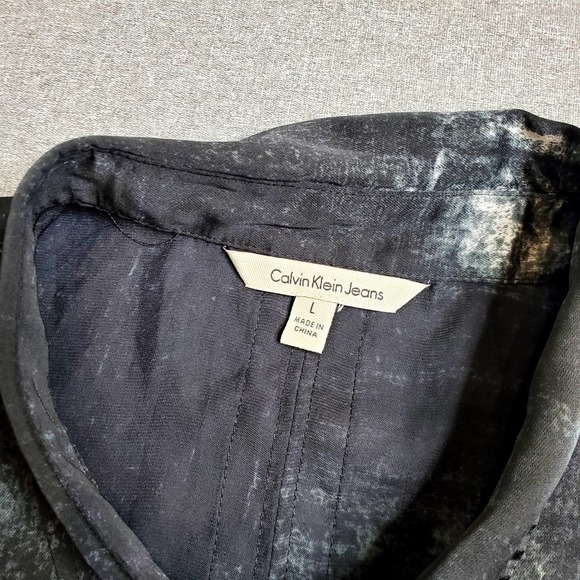 Calvin Klein Black Marble Sleeveless Flowy Top - Picture 5 of 5